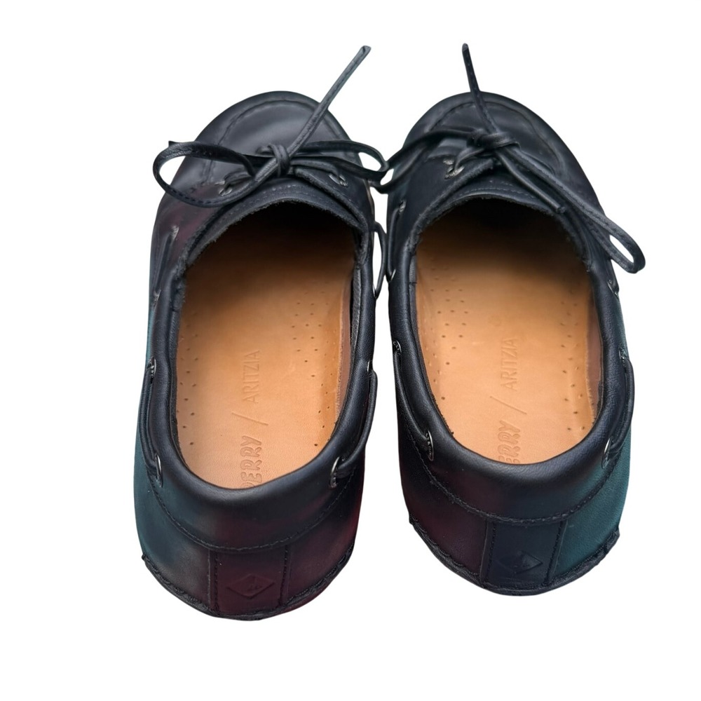 Sperry x Aritzia $120 Women's Slim Boat Shoe Flat Heel in Black Sz 8 - Picture 6 of 10